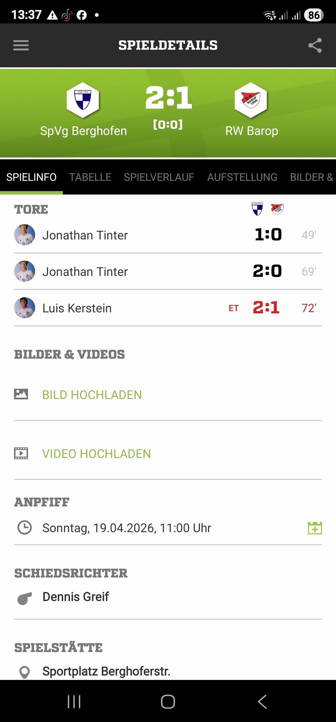 Read more about the article B1 – Berghofer Jungs unter Druck oder auch Trainer müssen leiden